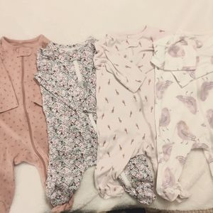 4 Pack Carter's onesies 2-  way zip